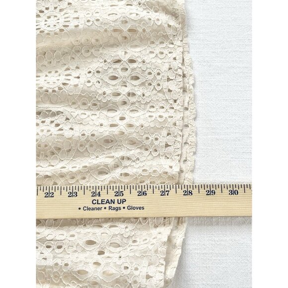 LC Lauren Conrad Women’s 0X Lace Top Flowy Boho Ivory Square Neck Lined - Picture 7 of 7